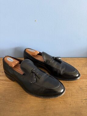 Allen Edmonds Black Leather Saratoga Tassel Loafers Size 11 narrow